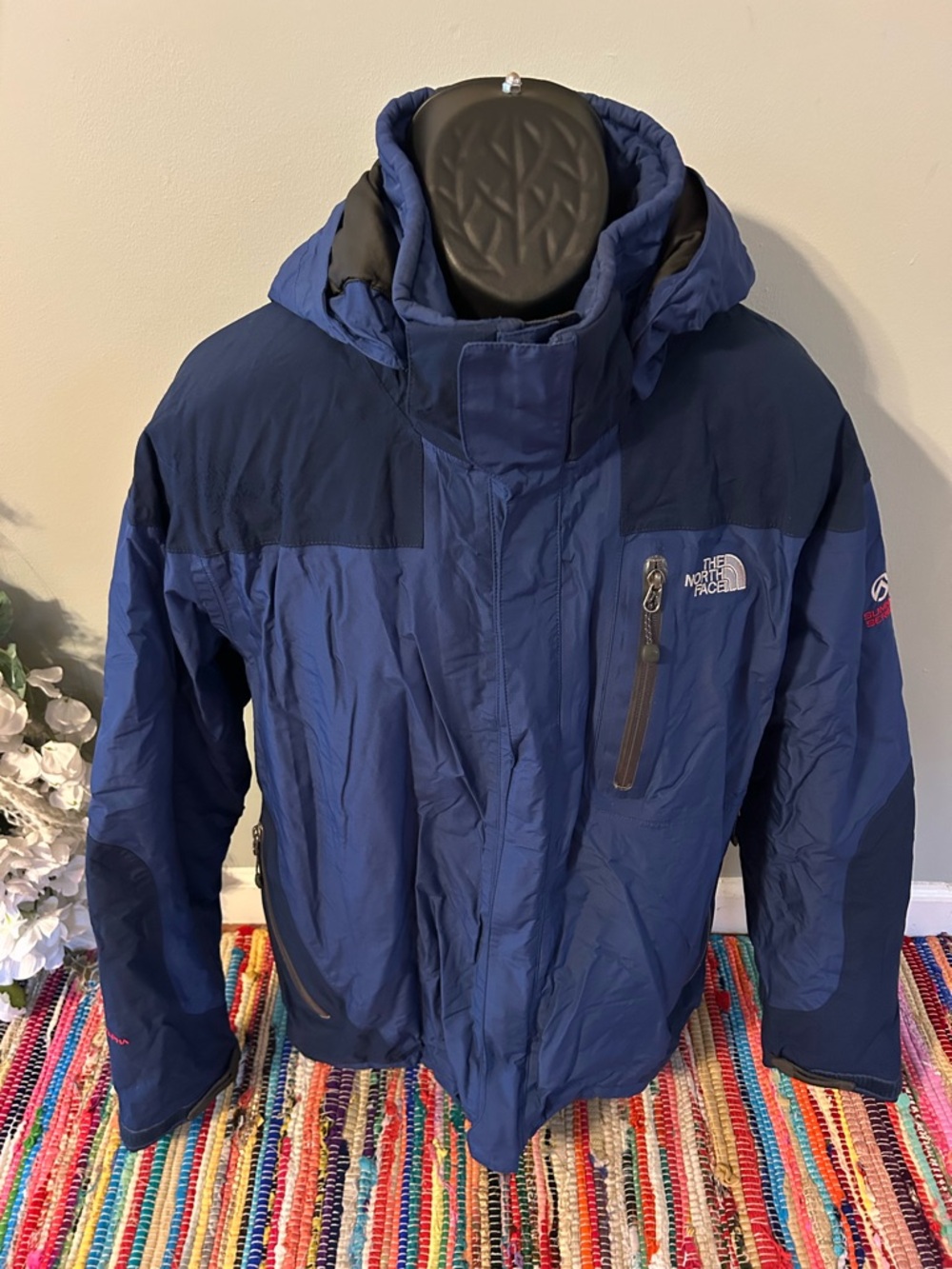 The North Face Snowboard HyVent Alpha Jacket Hooded Summit Series Ski Blue XL